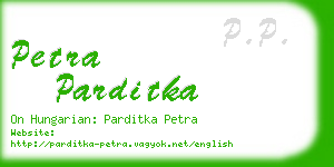 petra parditka business card